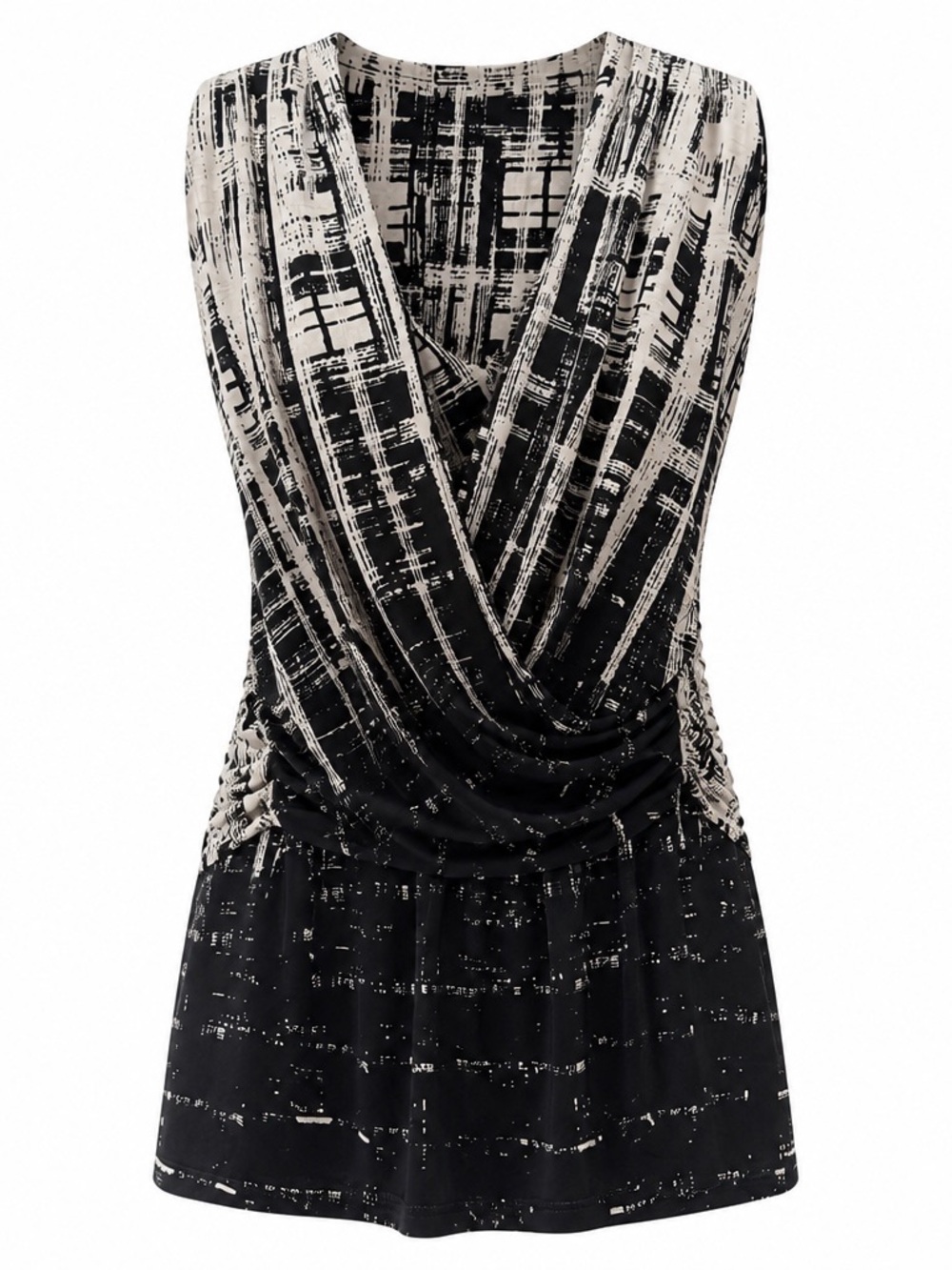 Calvin Klein black and white sleeveless top